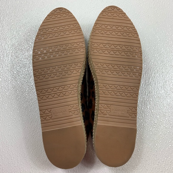 Kaanas Leopard Calf Hair Espadrille Mules NWOT - Picture 5 of 6